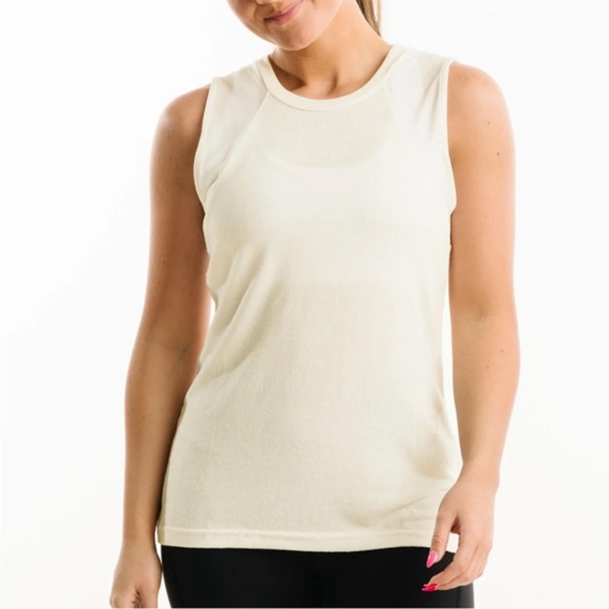ZYIA Active Ivory Mesh Boyfriend Lounge Tank Top Item 1712 Size Medium NEW