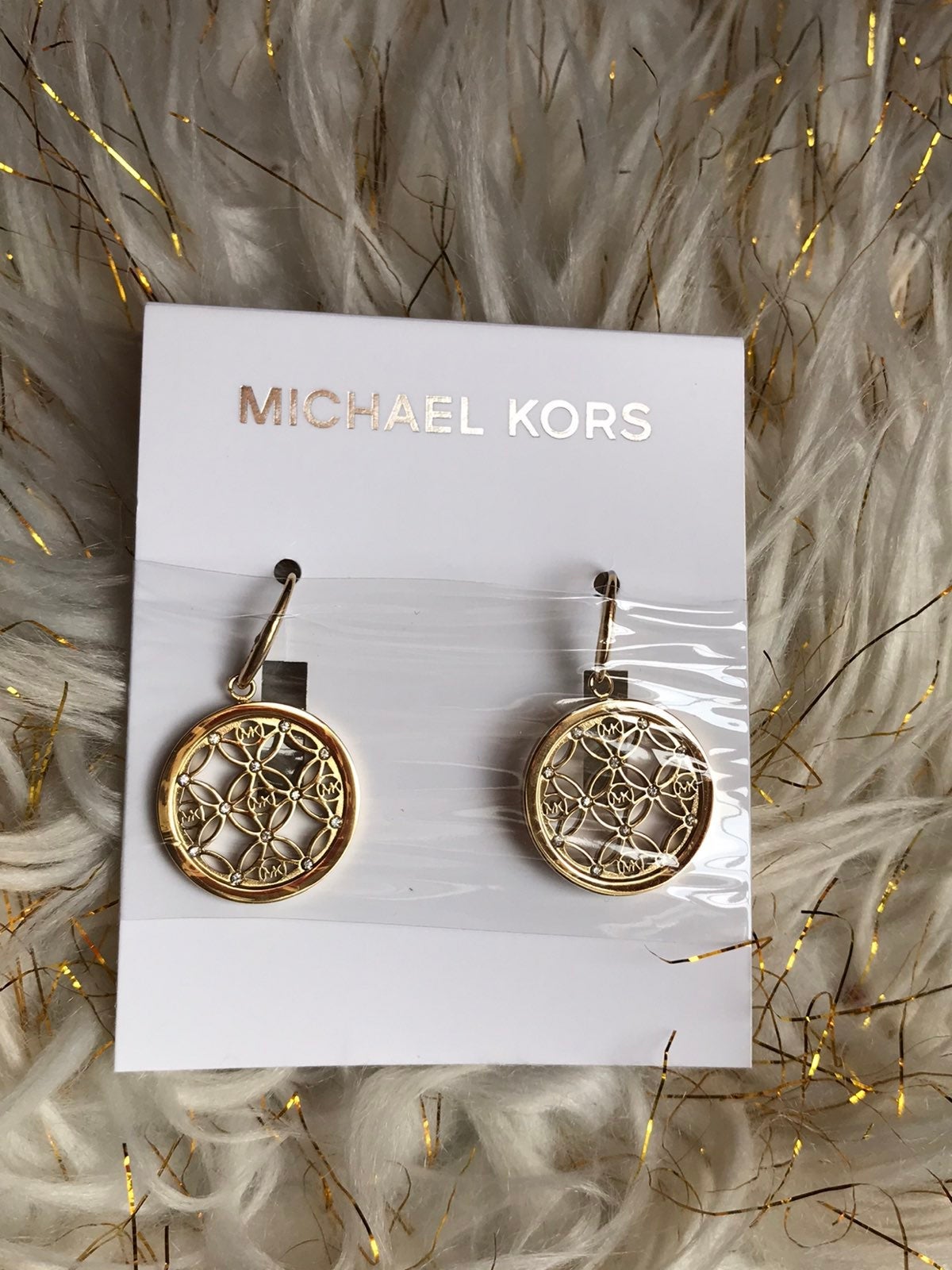 Michael Kors Small Monogram Circle Drop