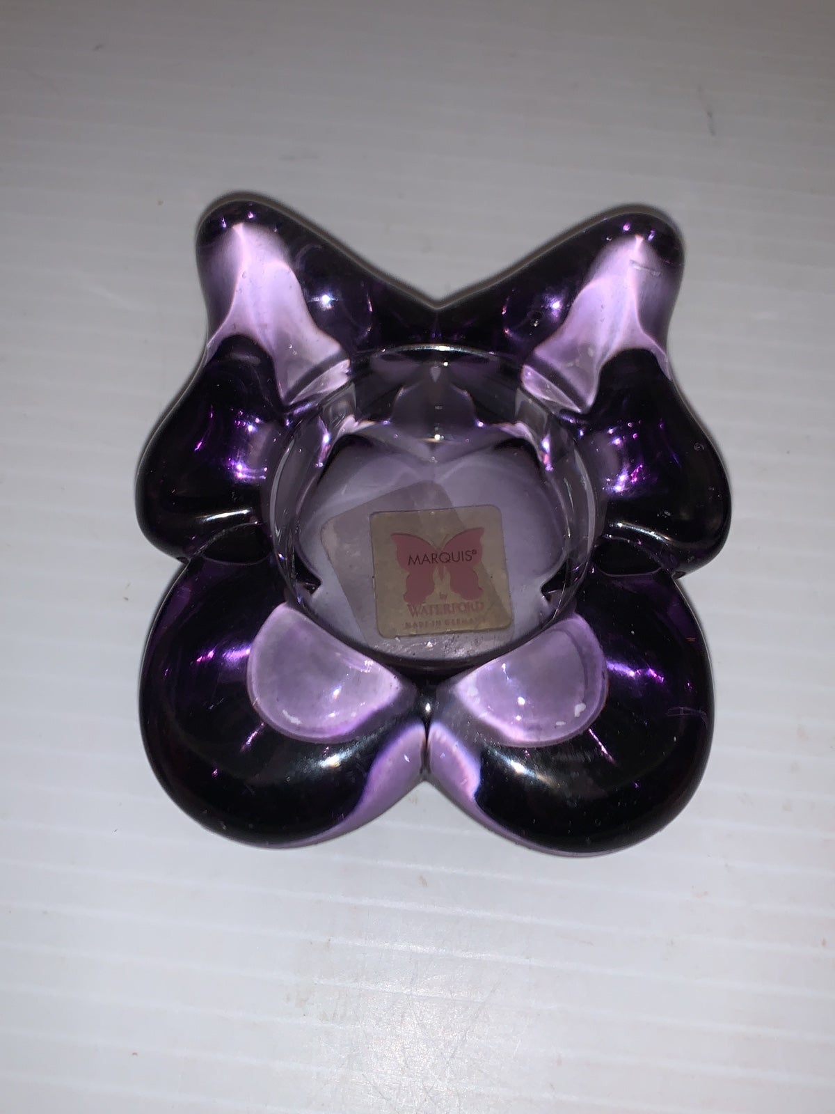 Marquis Waterfrod Crystal Purple Butterfly Candle Holder