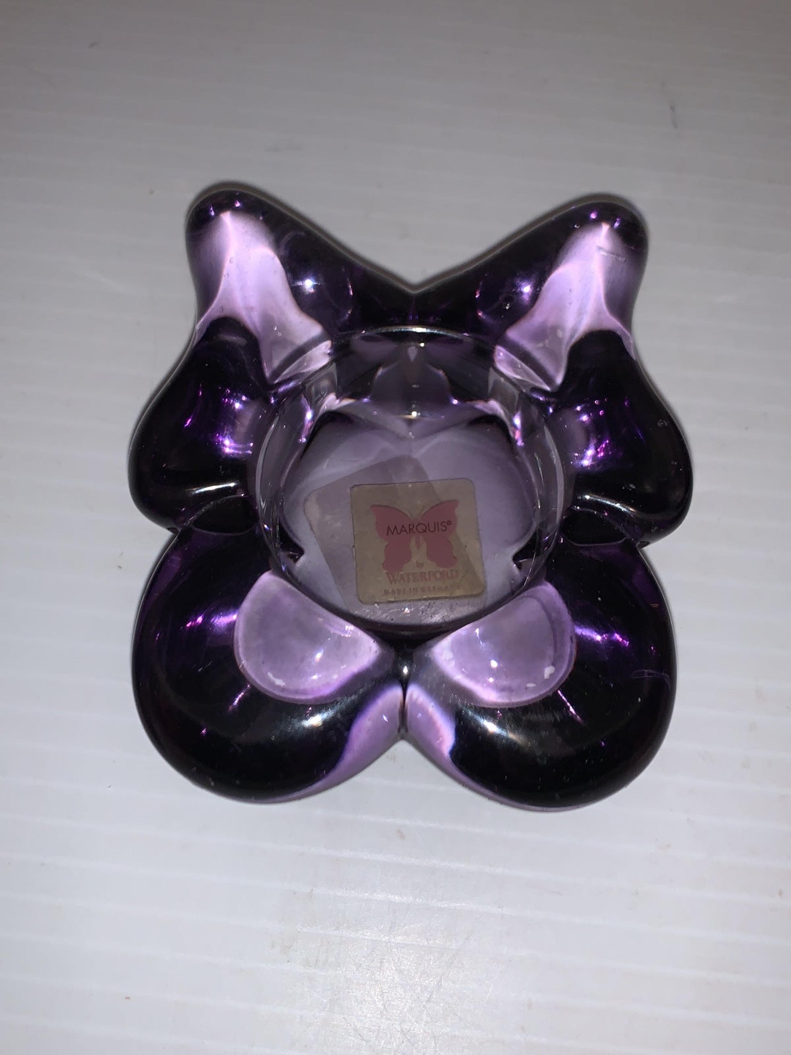 Marquis Waterfrod Crystal Purple Butterfly Candle Holder