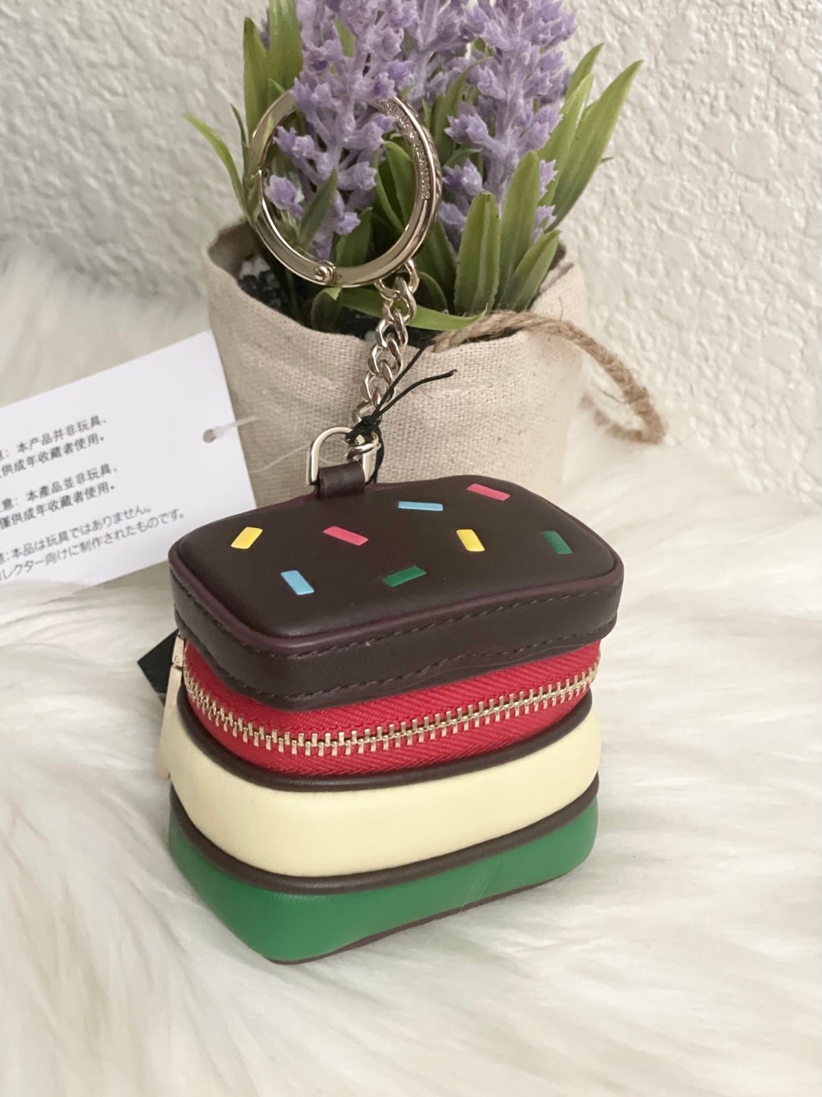 NWT Kate Spade Dolci 3D Rainbow Cookie Coin Purse