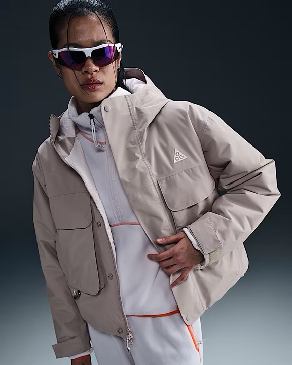 NEW Nike ACG Women Size L ACG Storm-FIT ADV Jacket Grey ‘Skull Peak’ FV7327-009