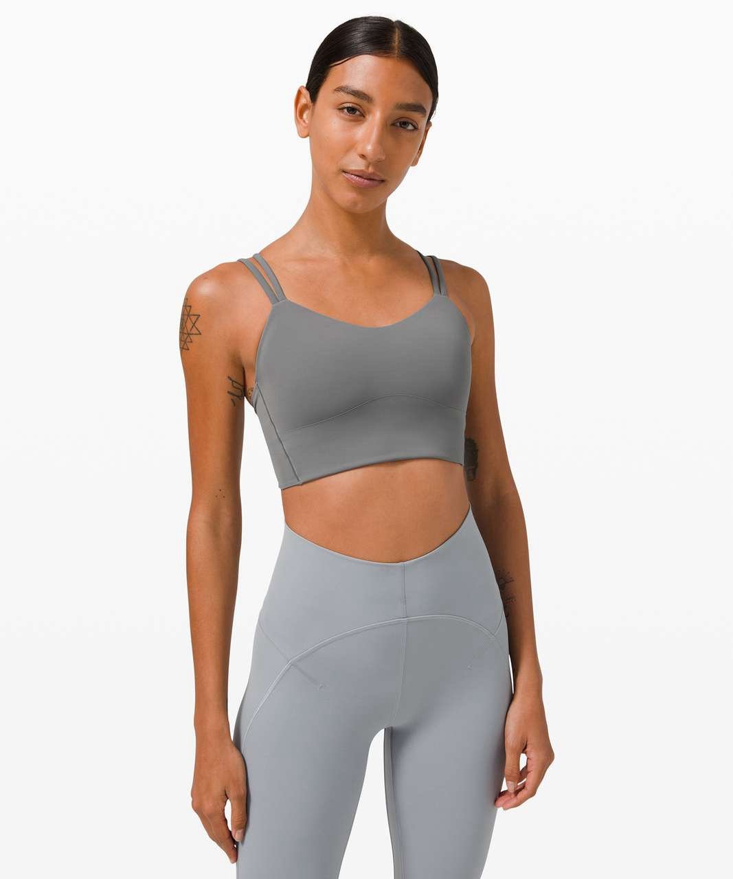 Lululemon Like a Cloud Bra Long Line B/C Cup size 4 Asphalt Grey ASGY