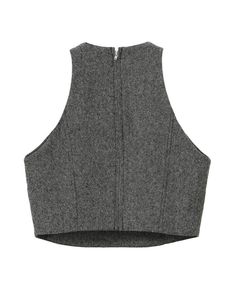 広瀬すず×CLANE W FACE CENTER SLIT KNIT TOPS