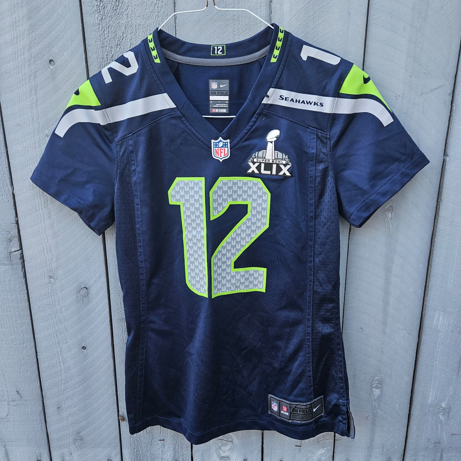 Nike Super Bowl 49 Seattle Seahawks #12 Fan Jersey