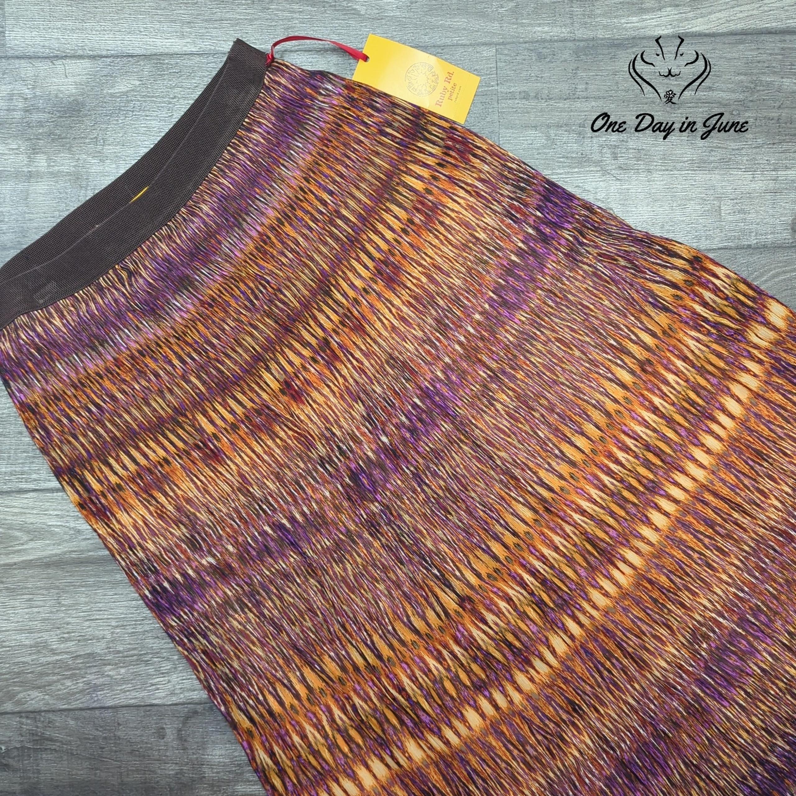 Ruby Rd. Petite Pull On Lined Maxi Skirt Size 10P