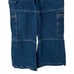 The Ragged Priest Jeans Cargo Super Sweeper Wide Leg Blue White Women's Size 30