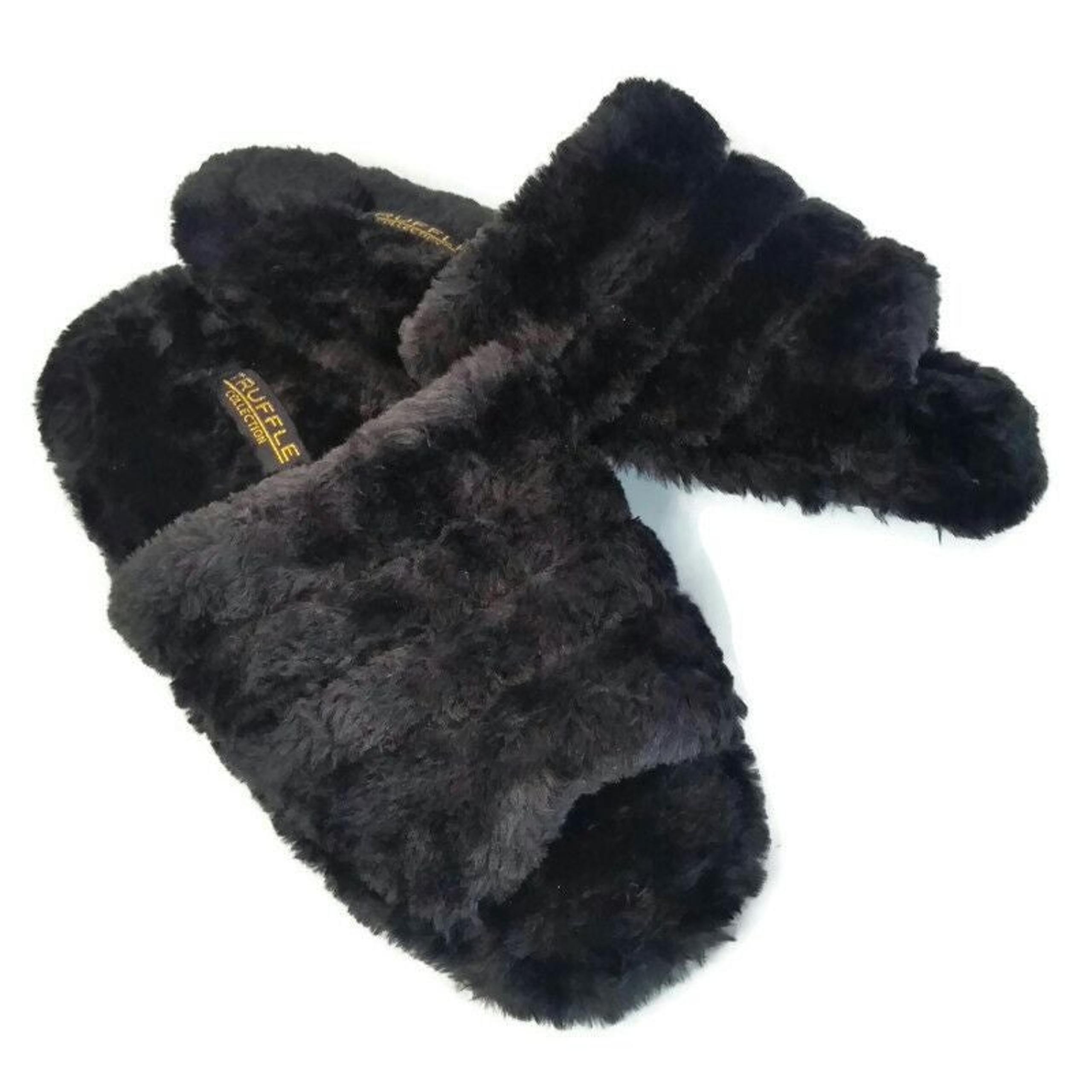Truffle Collection Faux Fur Slide Sandal