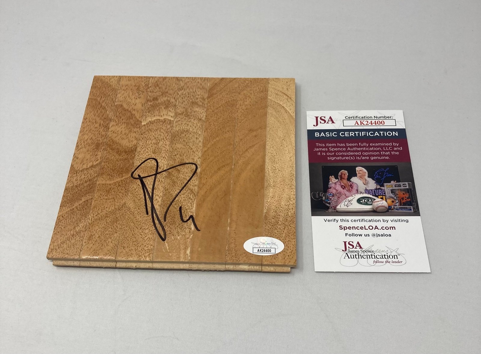 Luis Scola signed 6x6 Floor Houston Rockets Phoenix Suns JSA COA