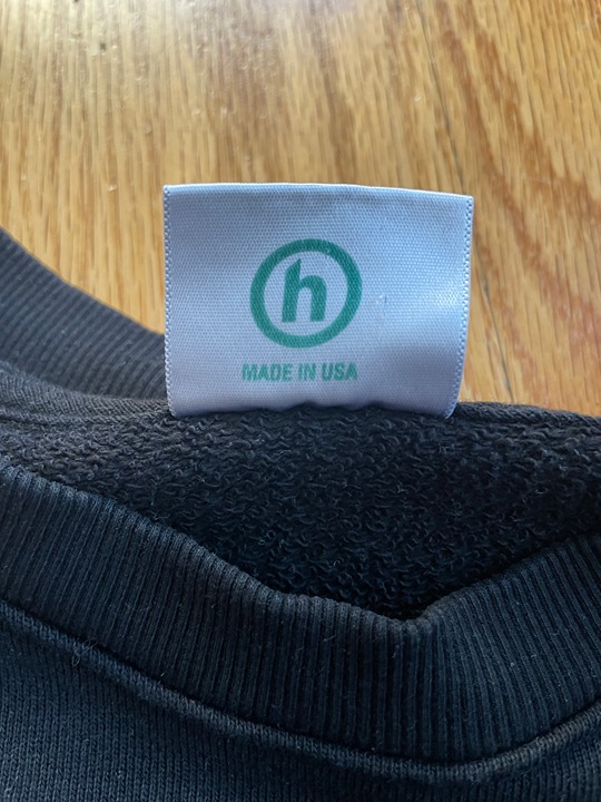 Hidden NY Embroidered Logo Black Crewneck Sweater - Size