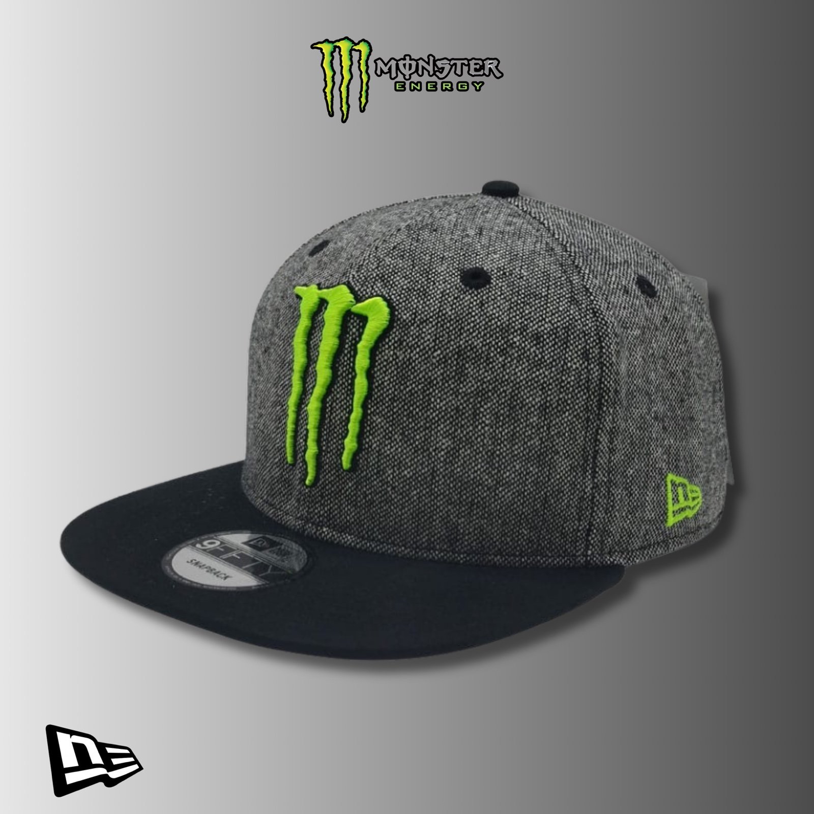 Hat New Era 9FIFTY Gray w Black Visor - Athlete Only with Box and Sticker