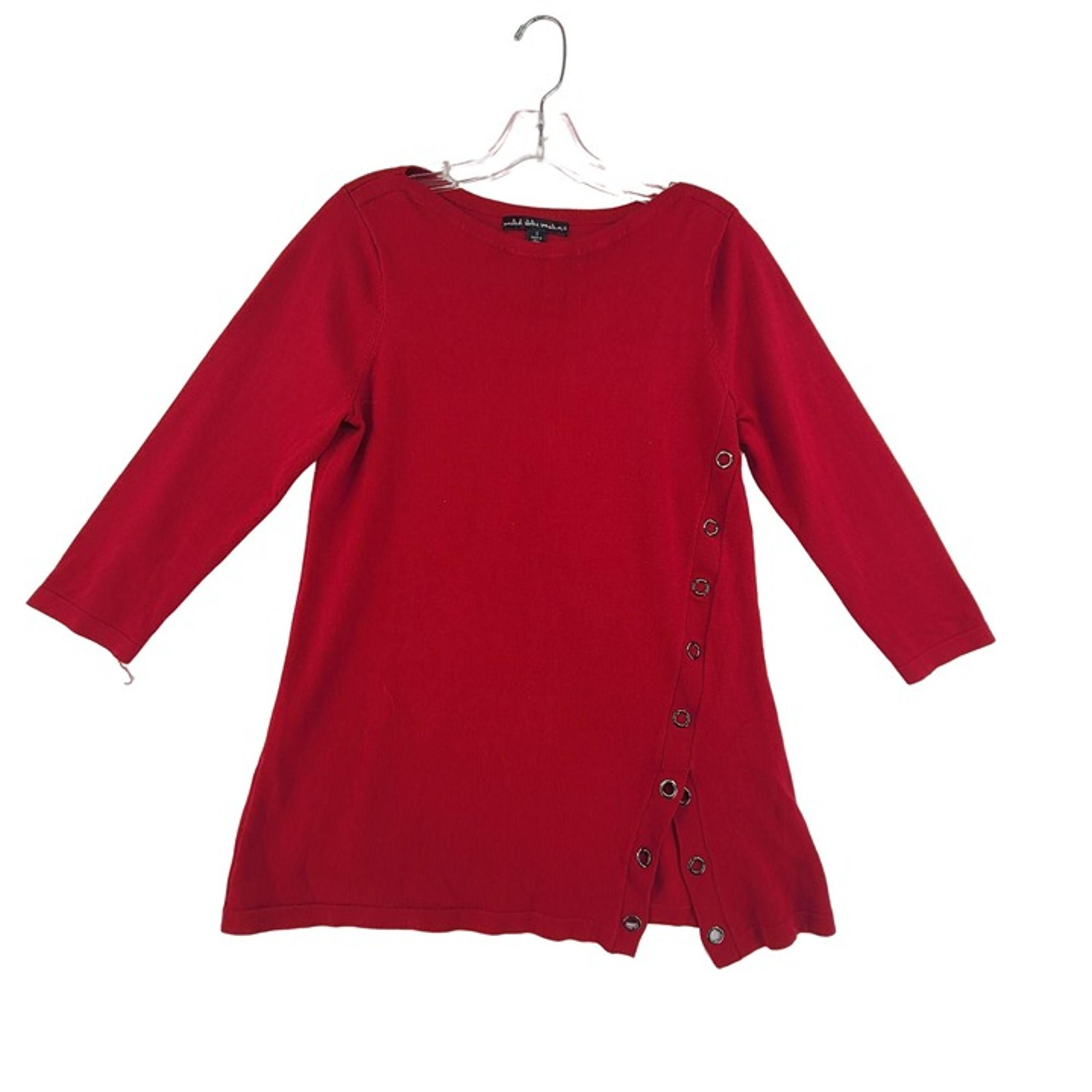 United States Sweaters Women's Knit Long Sleeve Sweater Tunic Red Size S