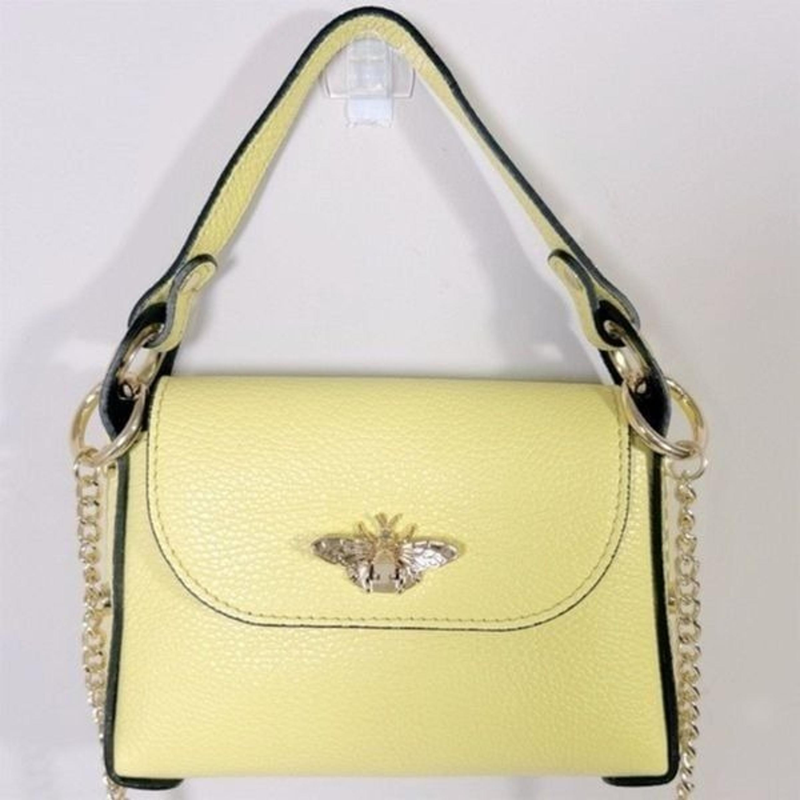 NWOT Vera Pelle Women's Studded Bee Crossbody Bag