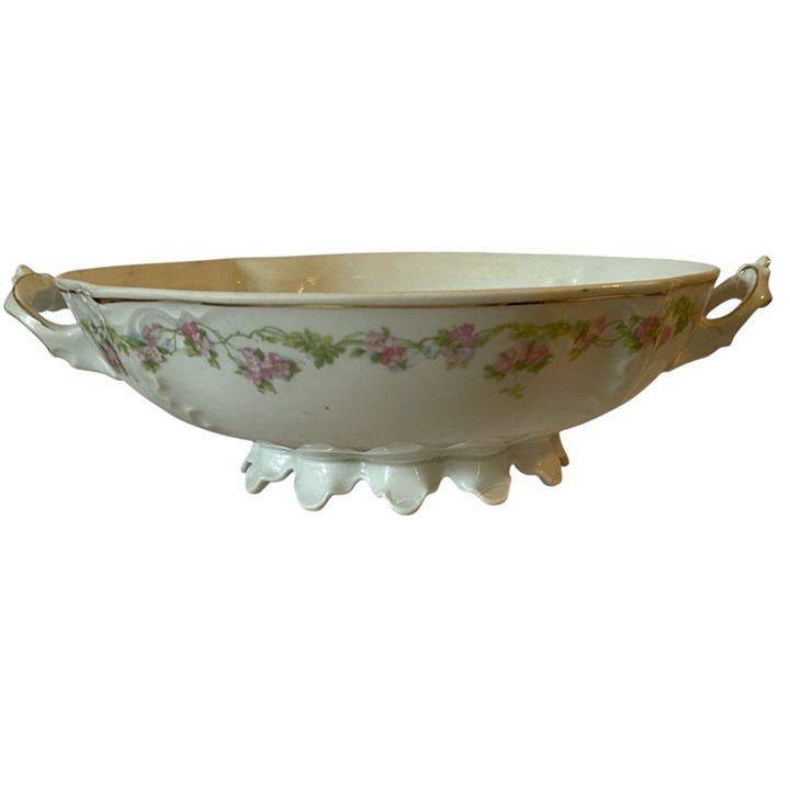 Round Vegetable Dish Soup Tureen no Lid Habsburg China Austria 8.5 HAB95