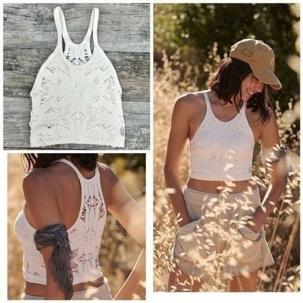 Free People Happiness Runs Floral Tank In Ivory
