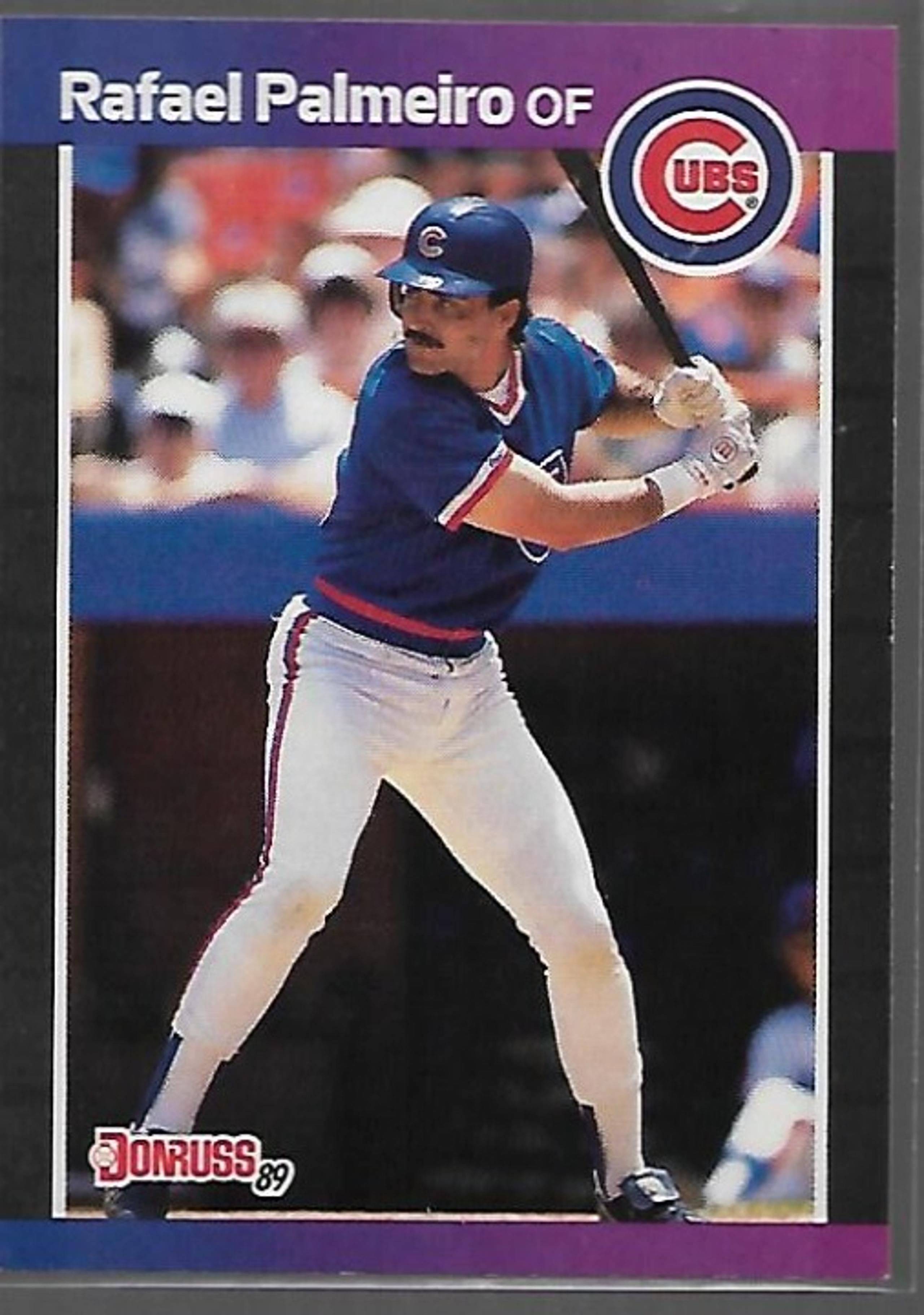 Rafael Palmeiro 1988 Leaf Donruss baseball trading card, #49, Chicago Cubs