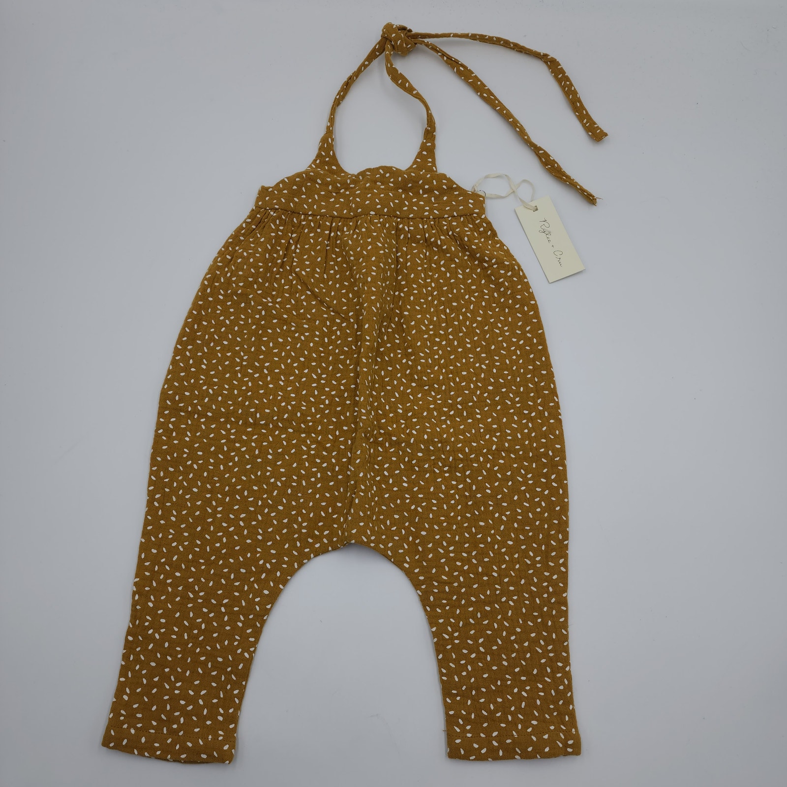 Rylee + Cru Seeds Bridgette Jumpsuit in Saffron Size 0-3 Months