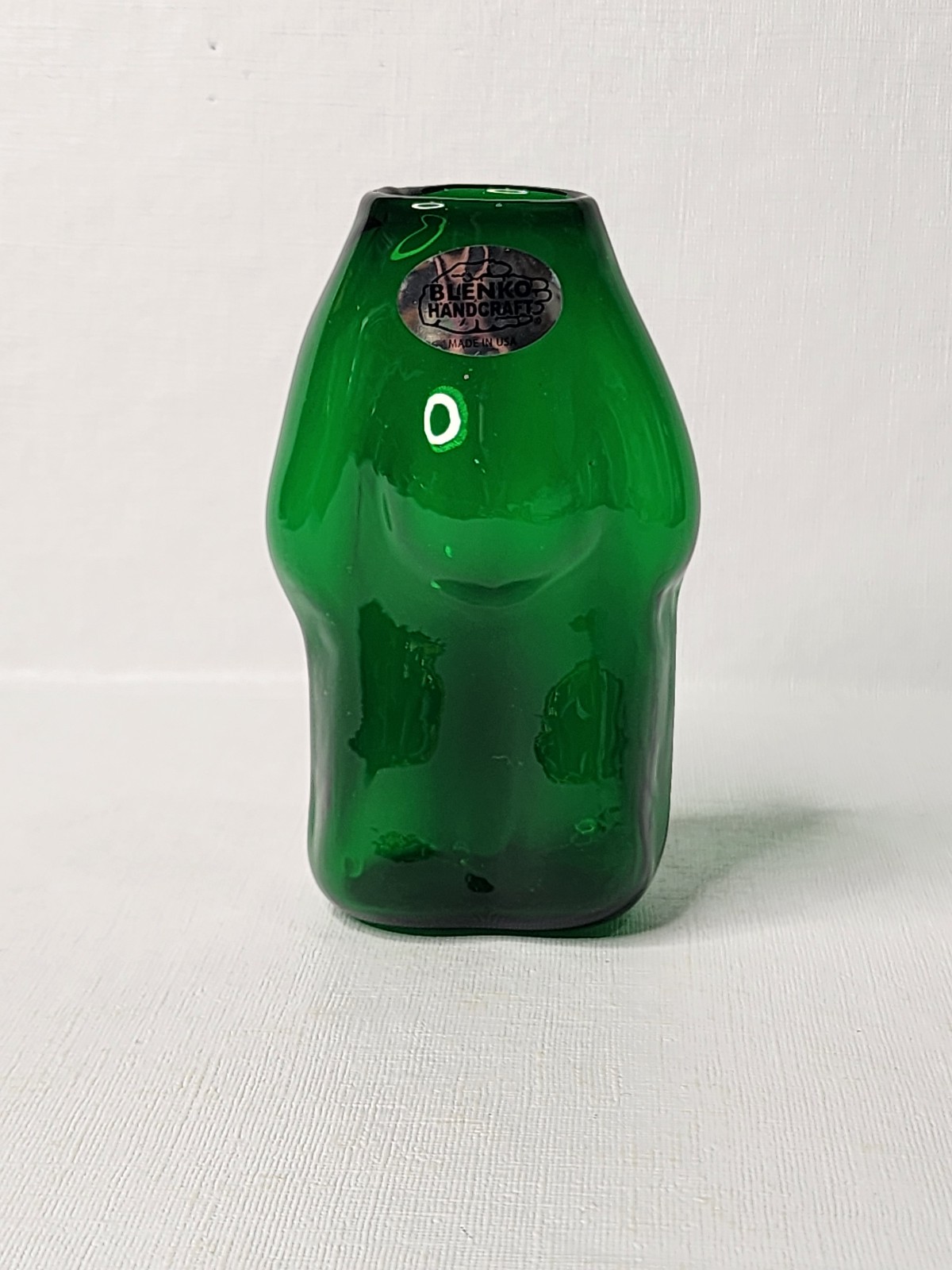 Blenko Clover Belly Boy ( Little Man ) Vase