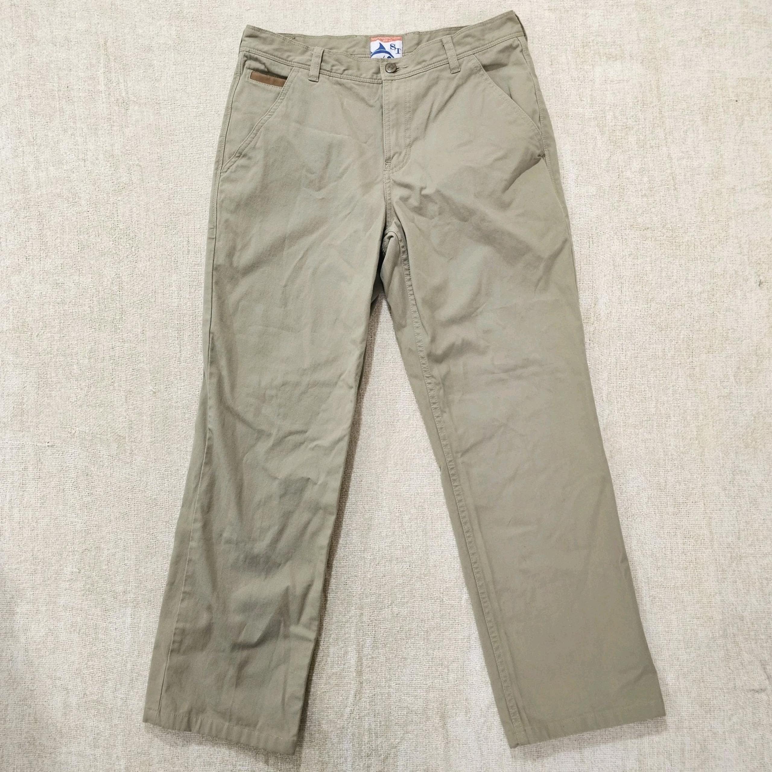 Southern Tide RT-7's Chino Stretch Khaki Pants 32x30 Pockets Preppy