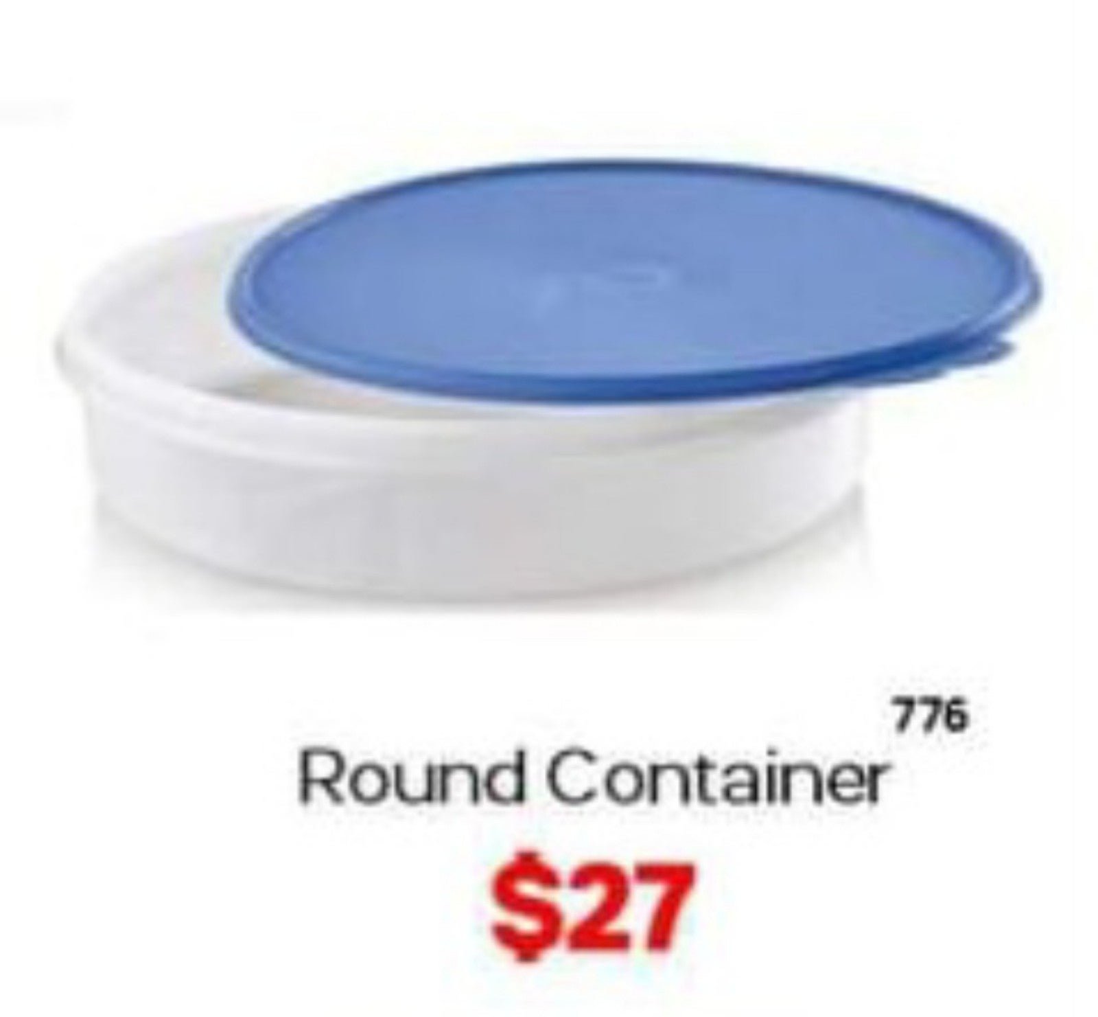 Tupperware Round Container