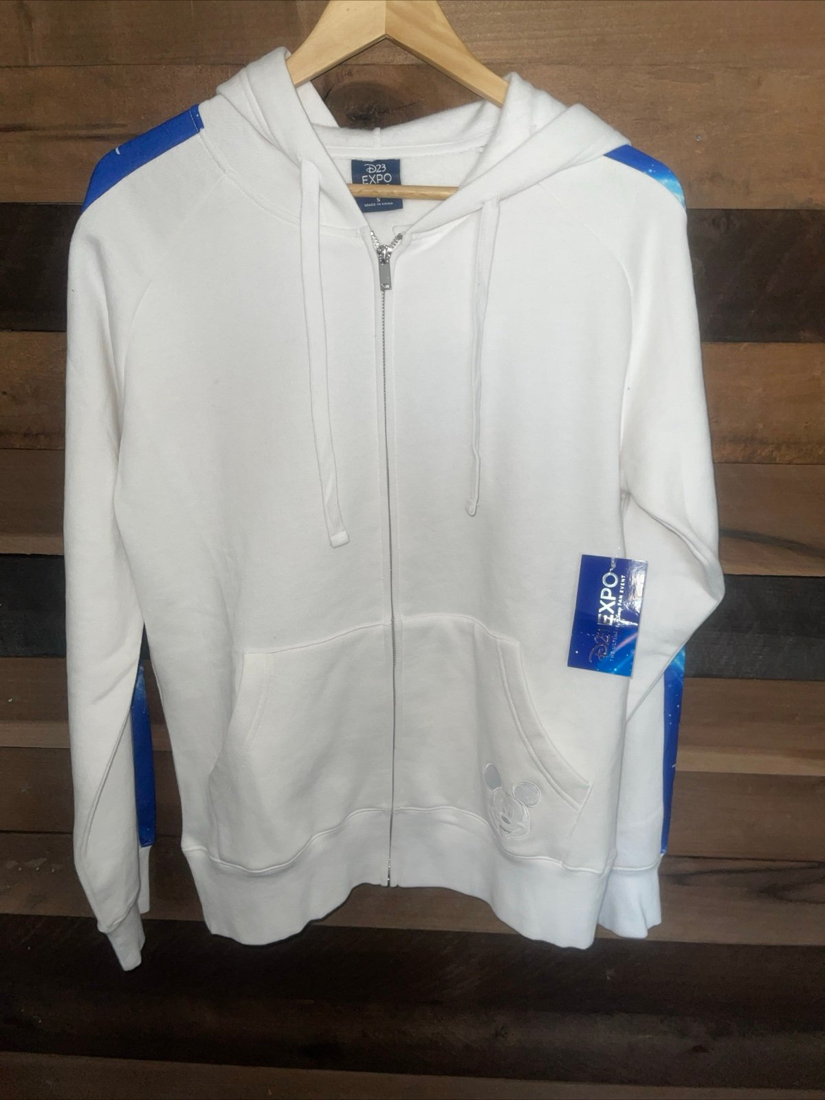 NEW Disney Hoodie Adult Small White D23 EXPO 100th Anniversary Disney100 Mickey