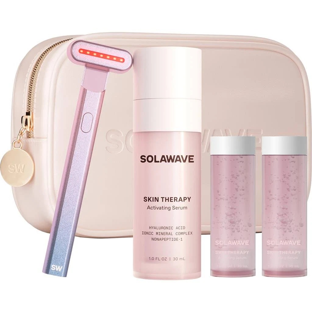 SolaWave Radiant Renewal Red Light Therapy Starter Kit, Blue/Pink Ombre - NEW