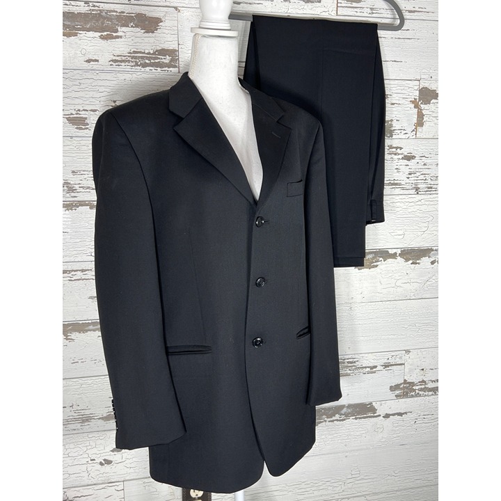 ALBERT NIPON 2pc Suit Black Size 40R 33W