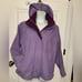 LL Bean Size L Lilac Hooded Light Weight Windbreaker Rain Jacket‎