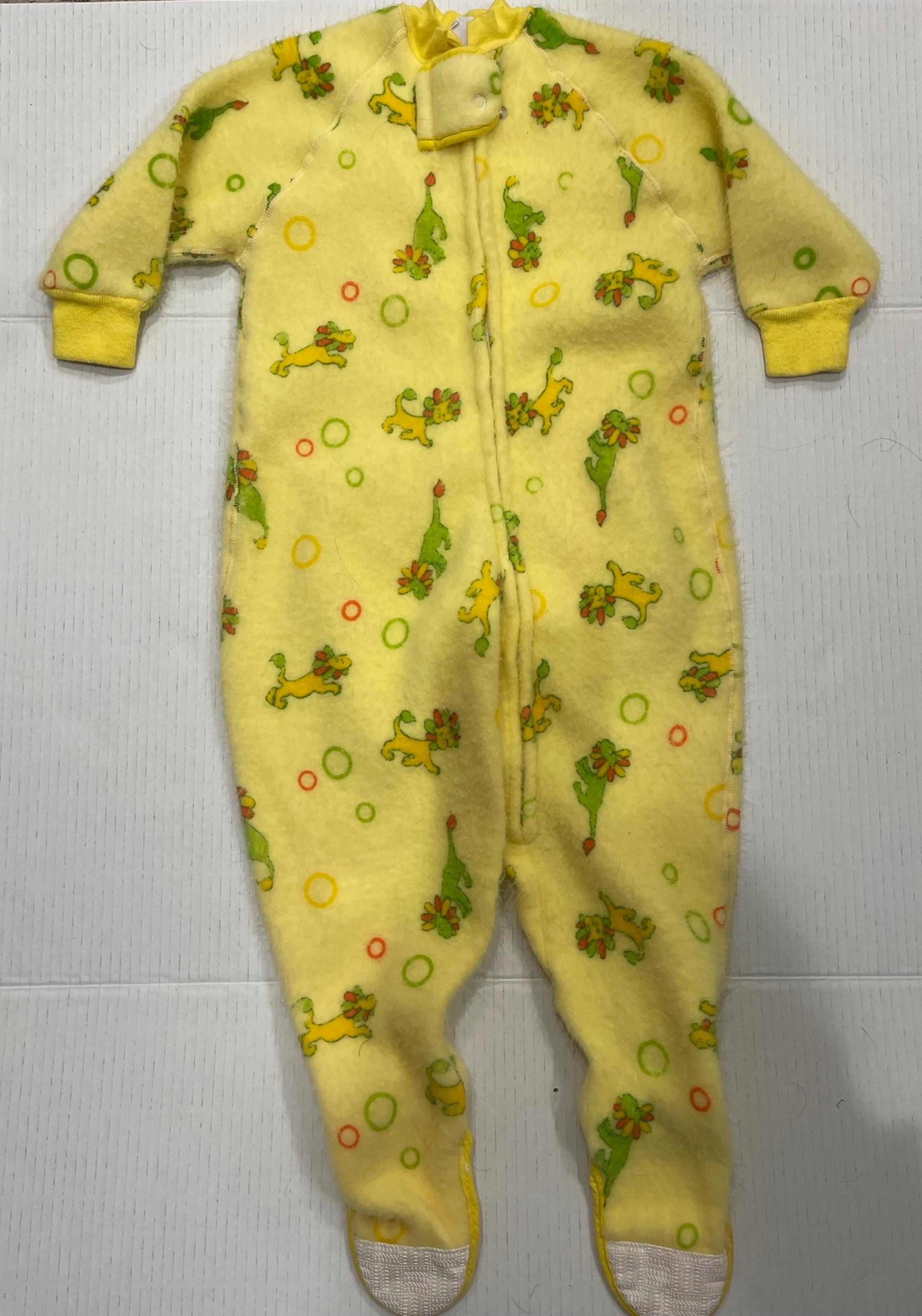 Vintage Carters Boys Jama-Blanket Sleeper Pajamas Dinosaurs Lions Fleece 2T 3T