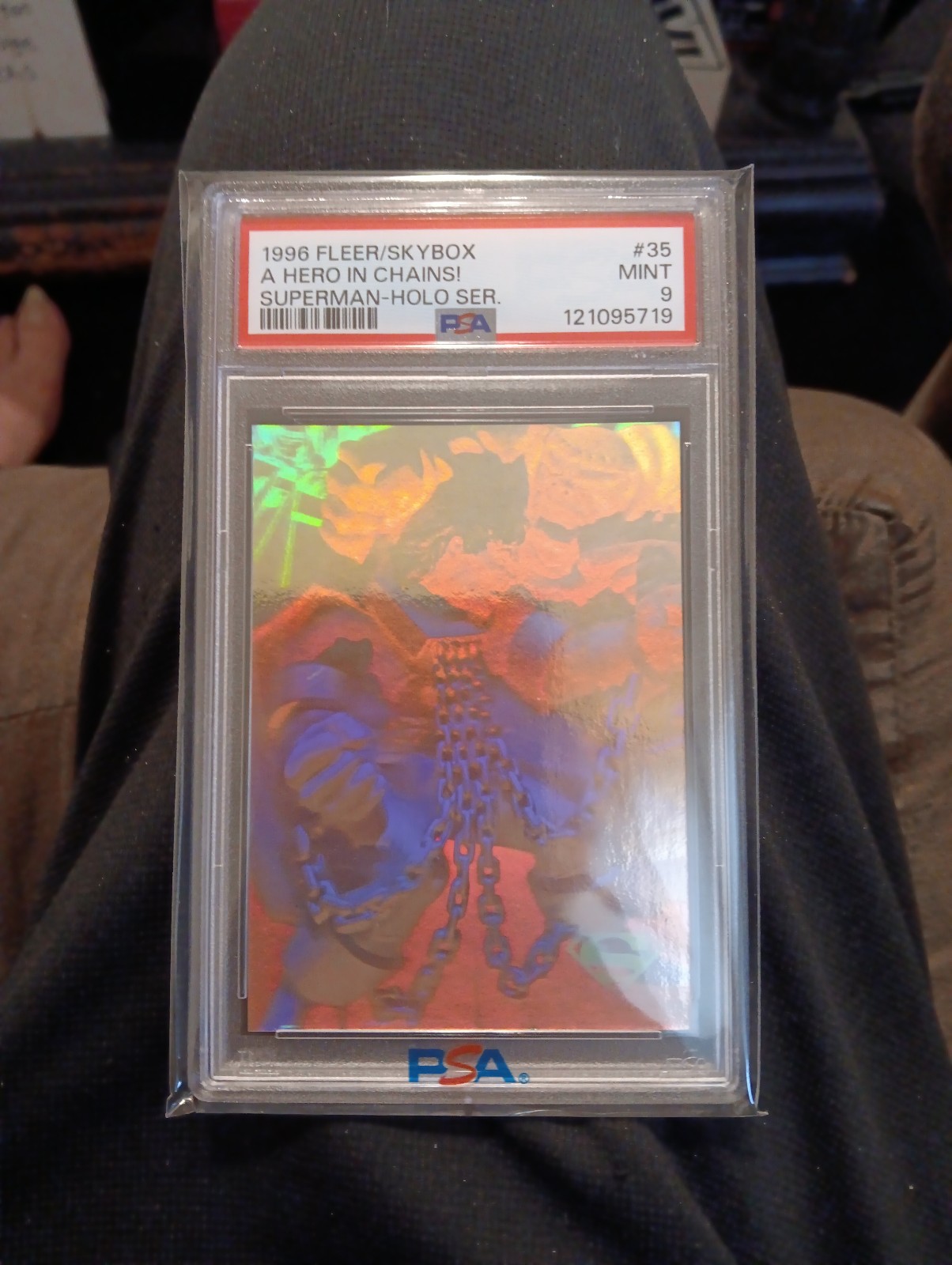 1996 DC Comics Superman "A Hero In Chains" SSP hologram PSA 9