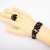 Black Crystal Necklace Earrings Bracelet Ring Bridal Wedding Party Jewelry Set