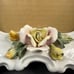 Vintage Porcelain Applied Roses Picture Frame, Holds 9.5x7 Photo, Wedding Frame