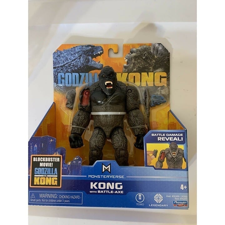 New PLAYMATES MONSTERVERSE GODZILLA VS KONG BATTLE-AXE 6" ACTION FIGURE