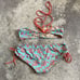 Milly Cabana Swimwear Womens 2 Piece Bikini Coral Print Size m Top, L bottom