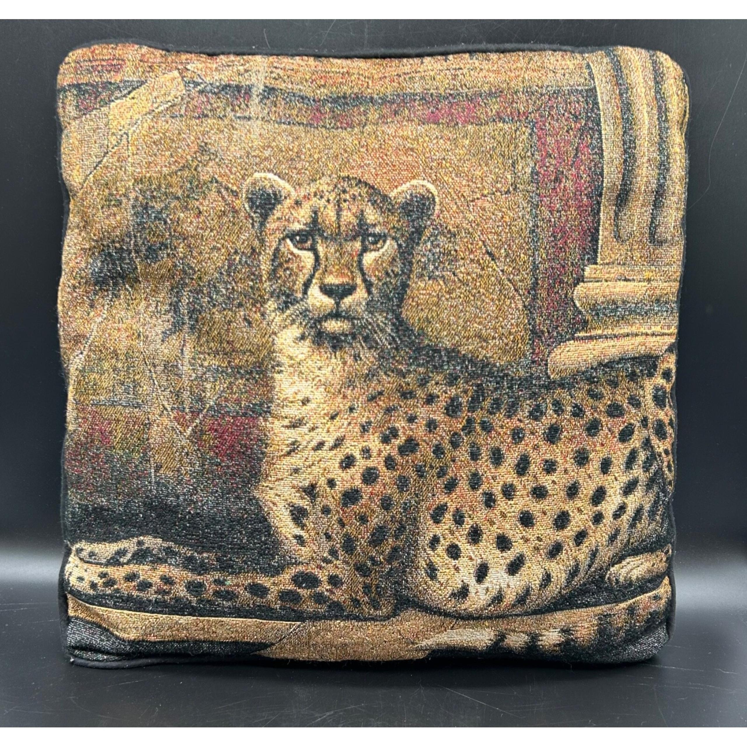 Tapestry Dbl Sided Cheetah Leopard Safari Africa Throw Pillow 18x18 - Mohawk Home