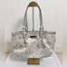 Coach F19664 Gallery Optic Silver Signature Metallic Tote Handbag