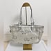 Coach F19664 Gallery Optic Silver Signature Metallic Tote Handbag