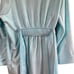 Sleep Sense Aqua Plush Below Knee Length Robe Attached Belt Size Medium