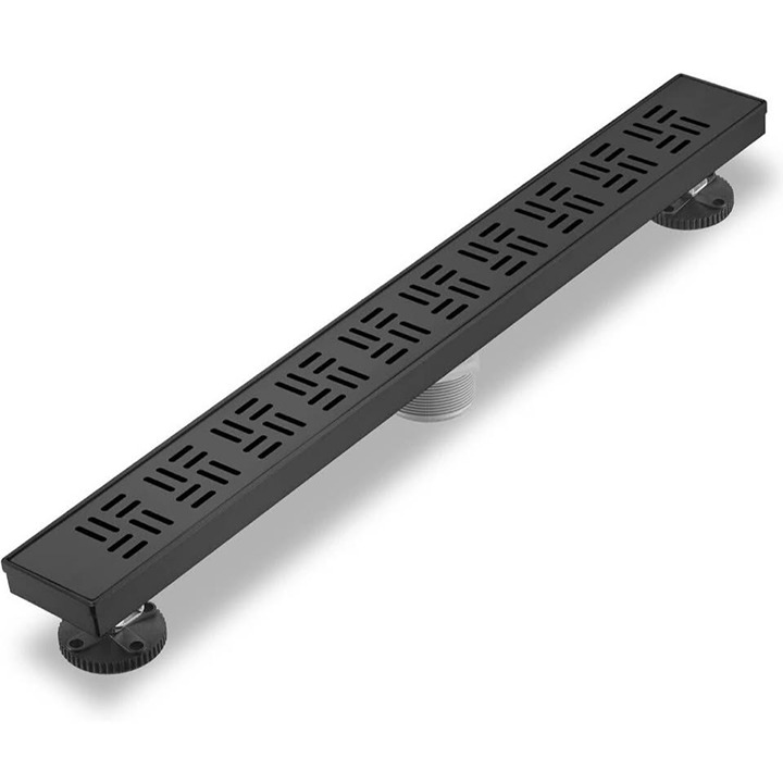 NEW! Sharp-tec Shower Drain, 24” Linear Shower Drain, Matte Black 304 Stainless