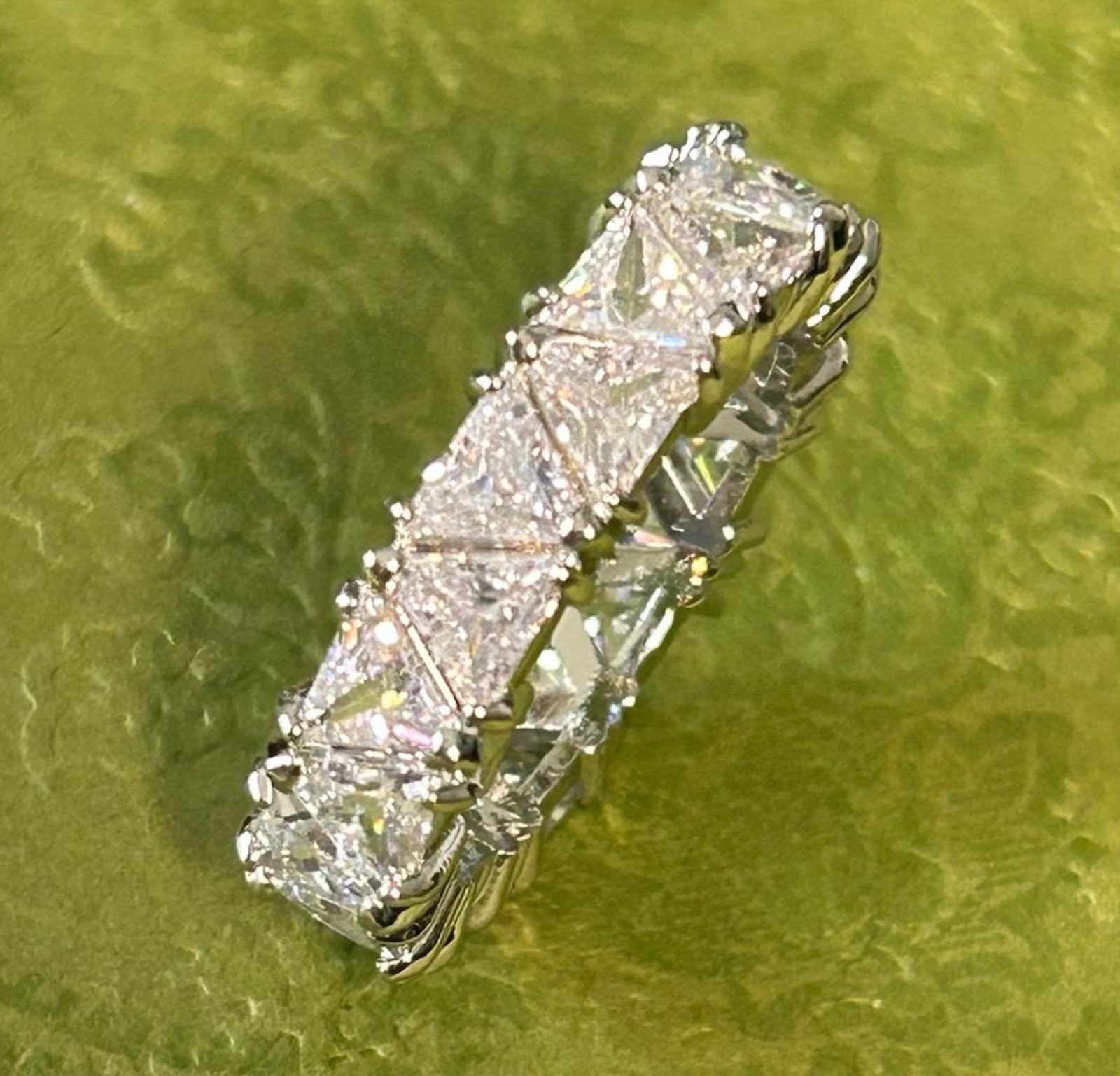 Lab Grown Diamond Asscher Cut Wedding Ring 2 Size 9