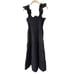 Hill House Home The Nap Dress Womens Size S Black Sleeveless Tiered Dress