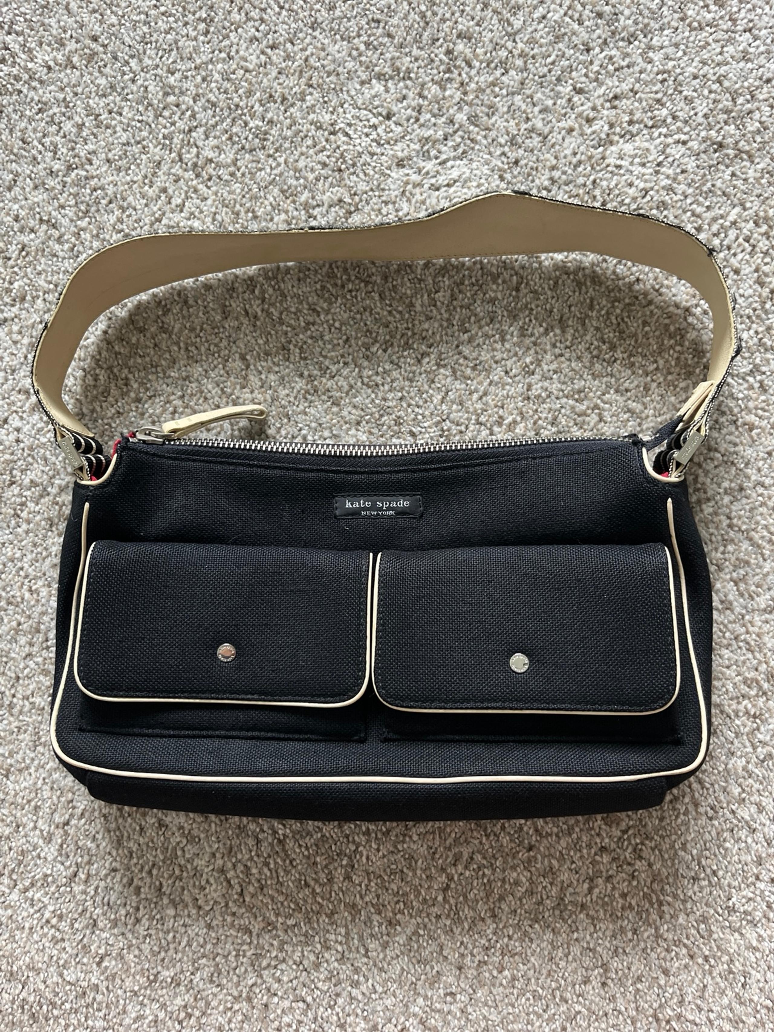 Kate Spade Black fabric shoulder bag