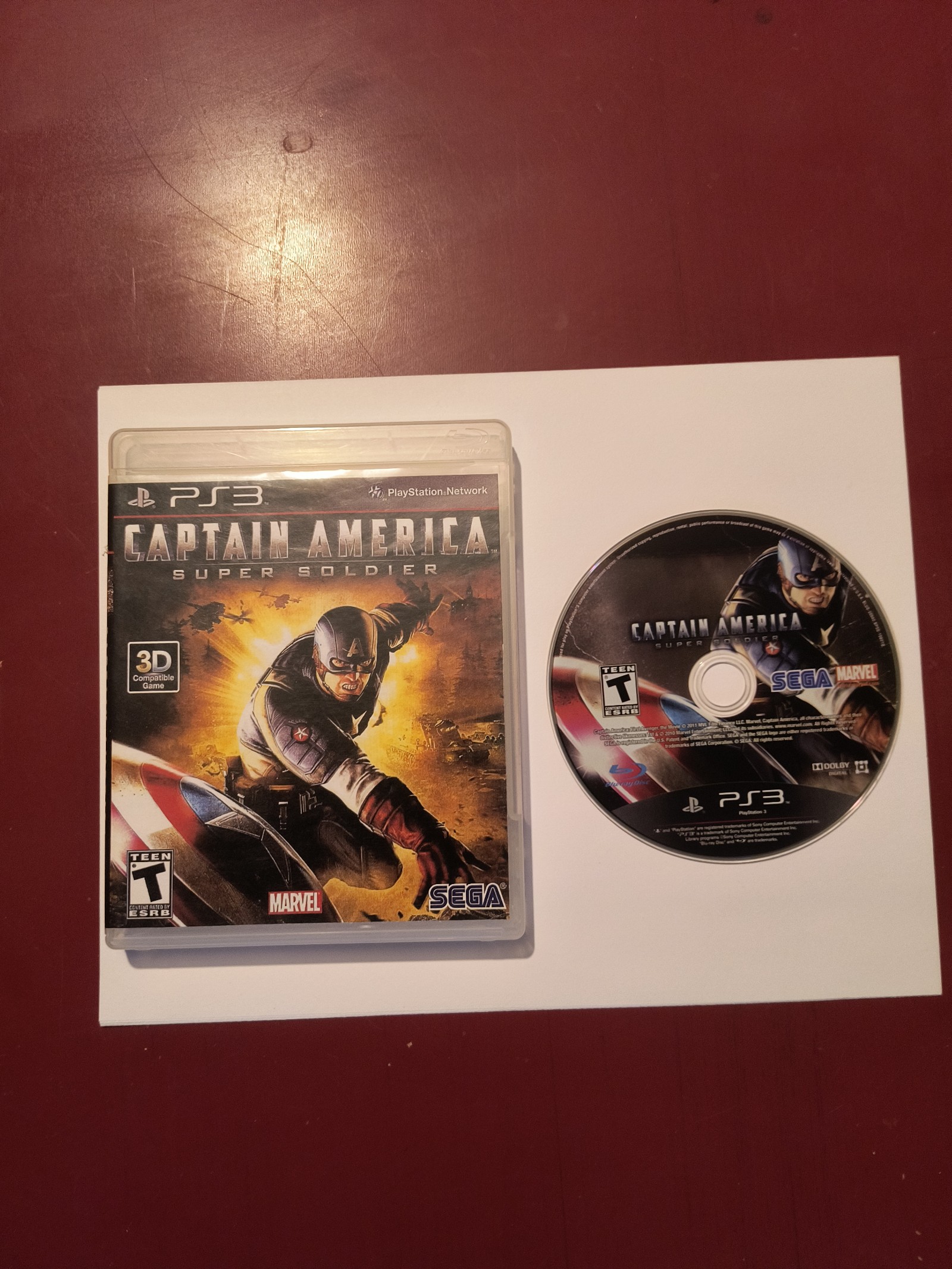 Captain America Super Soldier For Sony Playstation 3 PS3 REPRO COVER