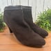 Aquatalia Marvin K Riley Dark Brown Suede Back Zipper Ankle Boots Size 12