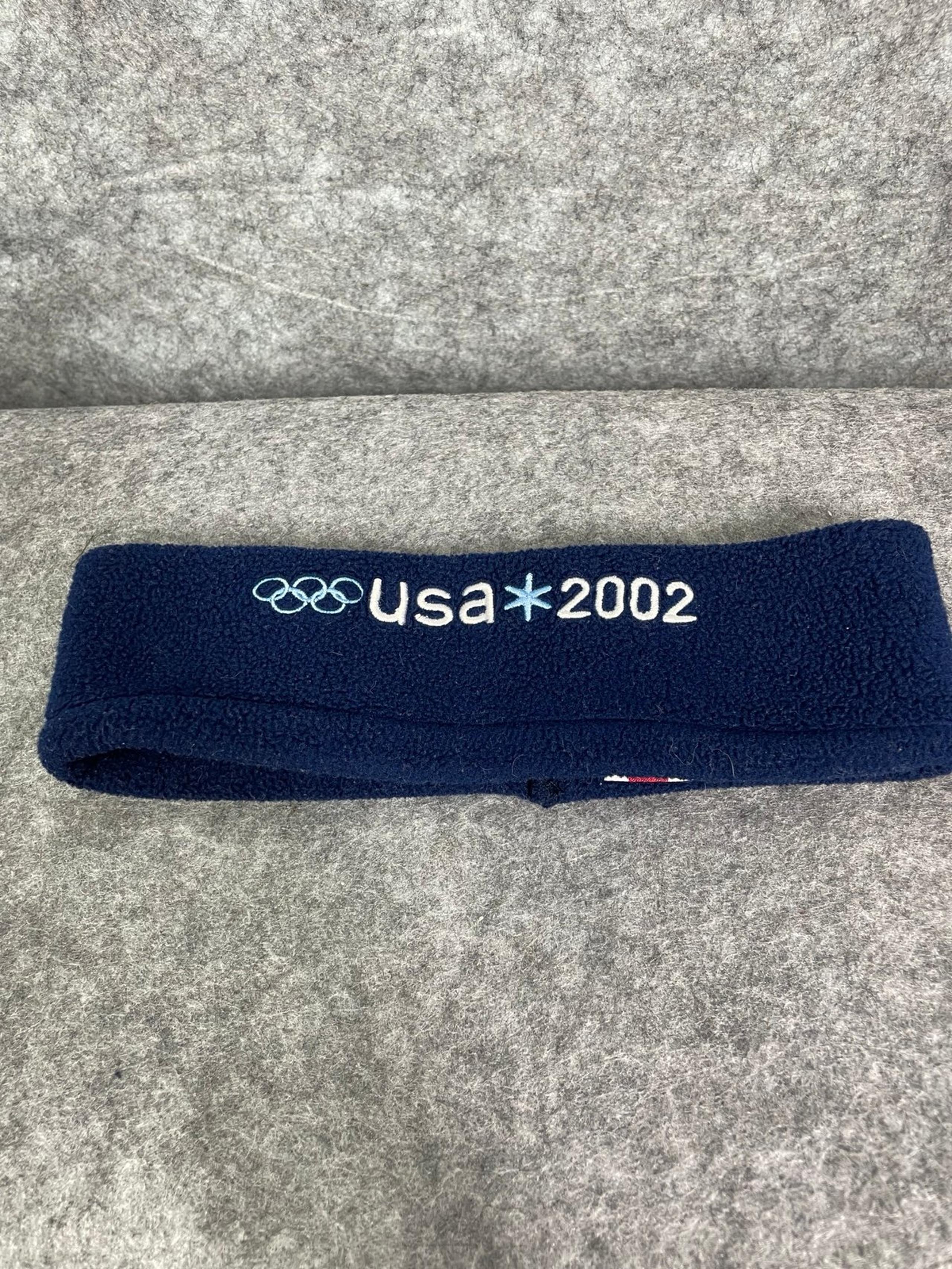Roots Canada 2002 USA Olympic Team Fleece Headband Winter Olympics Blue Vintage