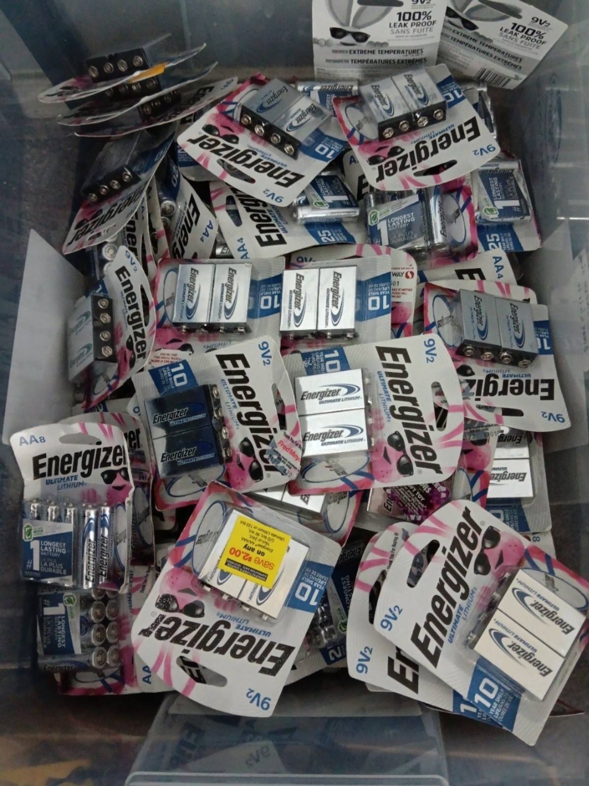 Energizer Ultimate lithium 9v batteries 40