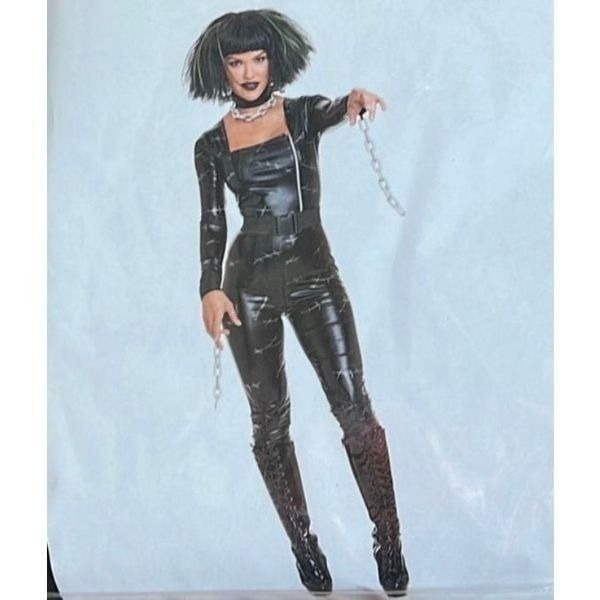 DREAMGIRL BLACK WOMENS FRANKENSTEIN JUMPSUIT COSTUME