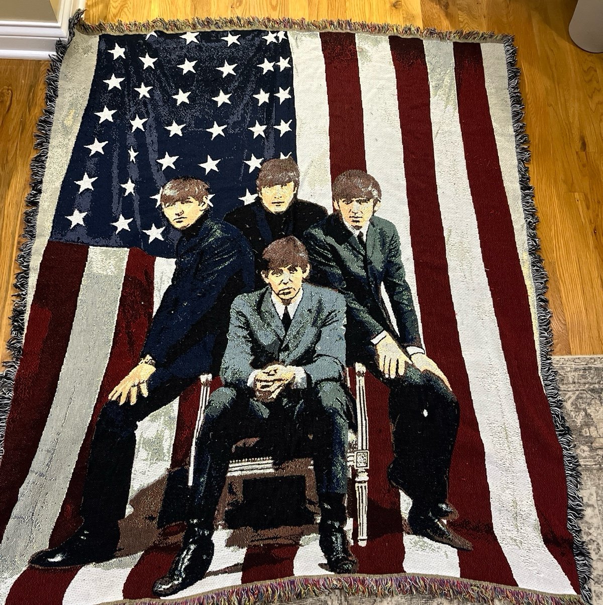 The Beatles American Flag Tapestry blanket