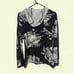 Albion Fit Antigua Black Gray Floral Print Hooded Zip Up Jacket XS