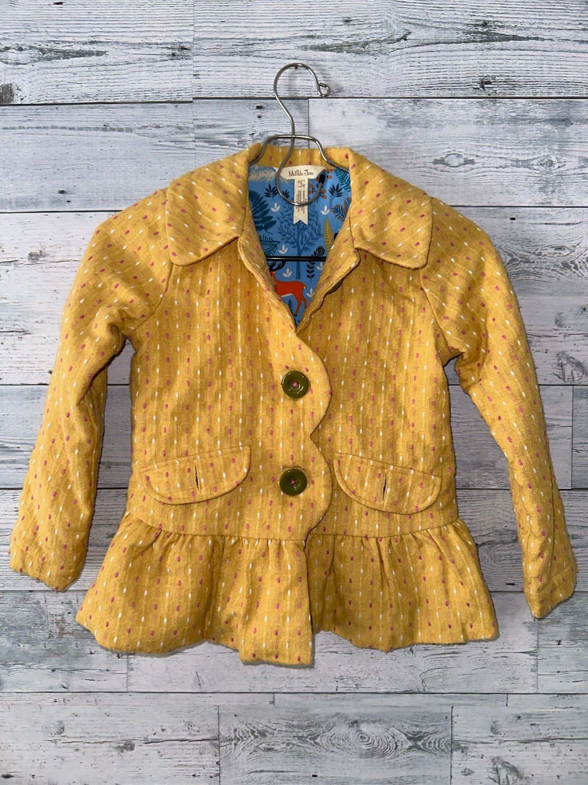 Matilda Jane GOING EASY JACKET Girls Size 6 Woven Coat Make Believe